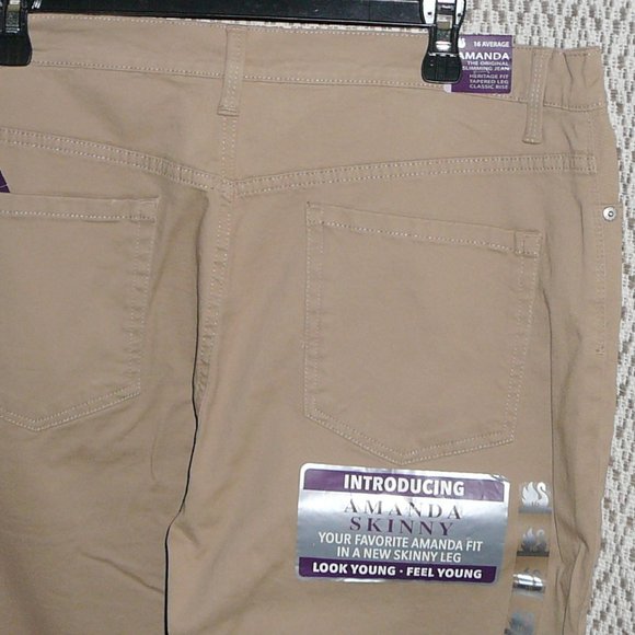 NWT Gloria Vanderbilt Amanda Tapered Leg Slimming Jeans Pants Size 16 - Picture 10 of 11